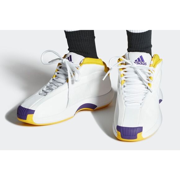 NWT Adidas Crazy 1 Basketball Sneakers 'Lakers Home' Kobe 2022 GY8947 Men Size 9 - Picture 1 of 16
